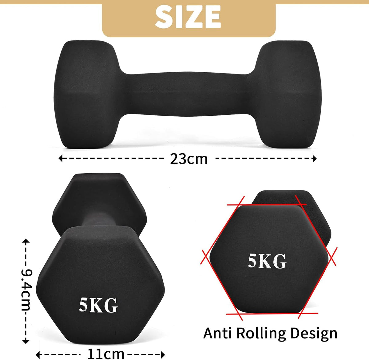 Neoprene Dumbbell Set 2 x 5kg