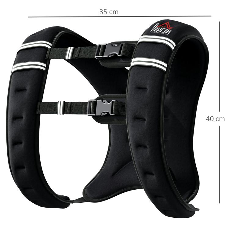 5KG Weighted Vest, Running Weight Vest with Adjustable Strap, Convenient Pocket and Reflective Strips for Men and Women