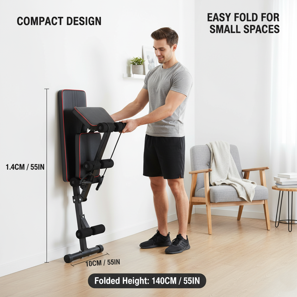 Foldable Adjustable Workout Bench