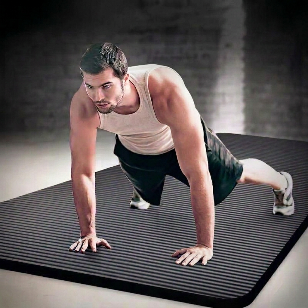Man performing a two-arm push-up