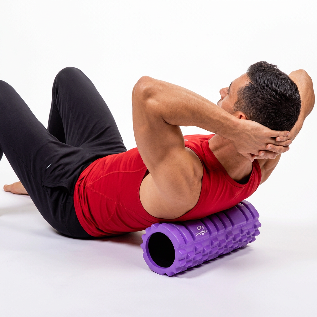 Upper-back rolling photo with a man